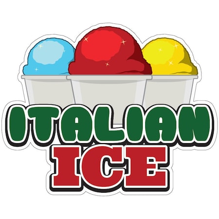 Italian Ice Decal Concession Stand Food Truck Sticker